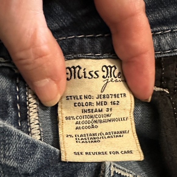 Miss Me Dark Blue Embellished Jeans - Picture 6 of 8